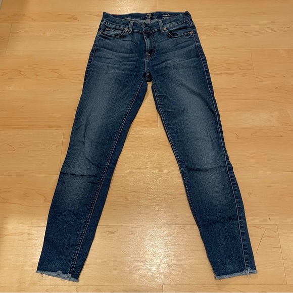 7 For All Mankind Denim - 7 for all mankind High Waist Ankle Gwenevere Skinny Jeans